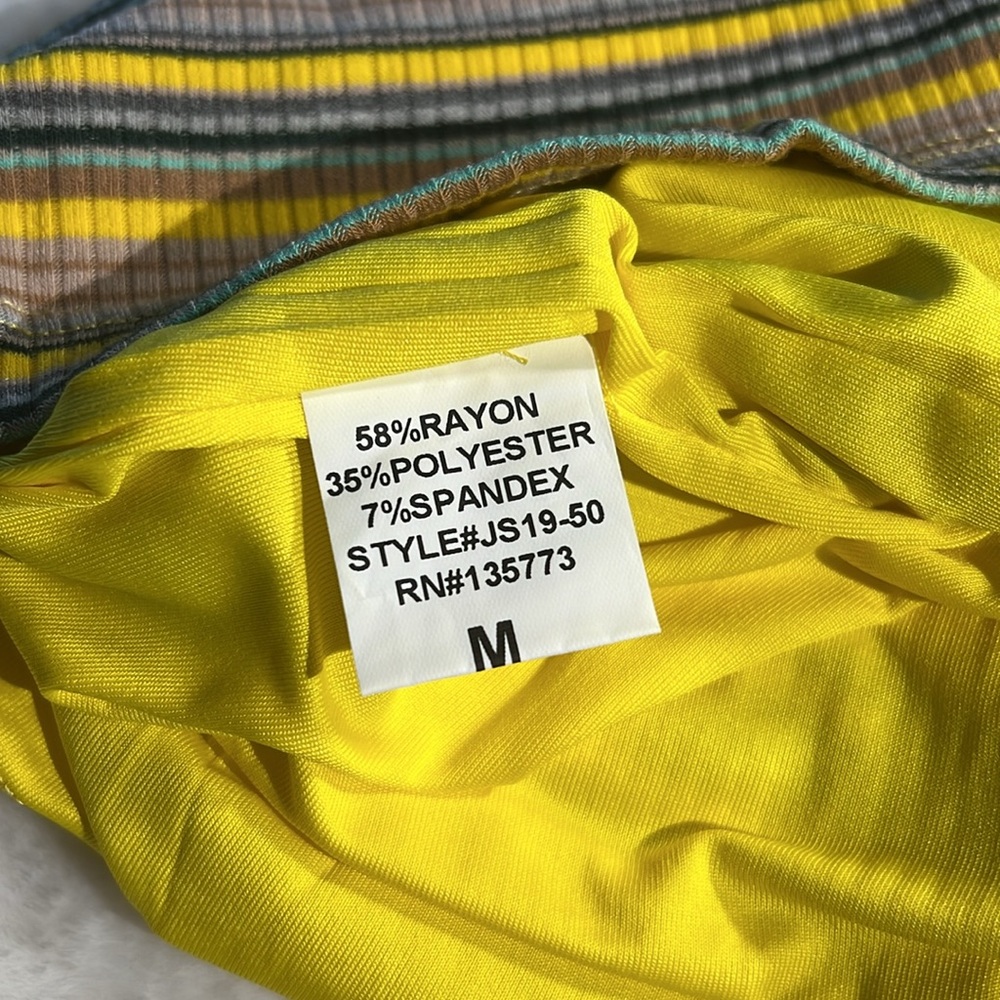 Nwt Nip Olivaceous Striped Mini Skirt Size:M - image 4